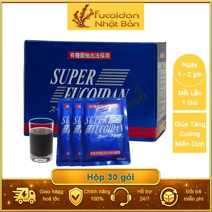 Super Fucoidan Nhập Khẩu chính hãng Nhật Bản. Hộp 30 gói