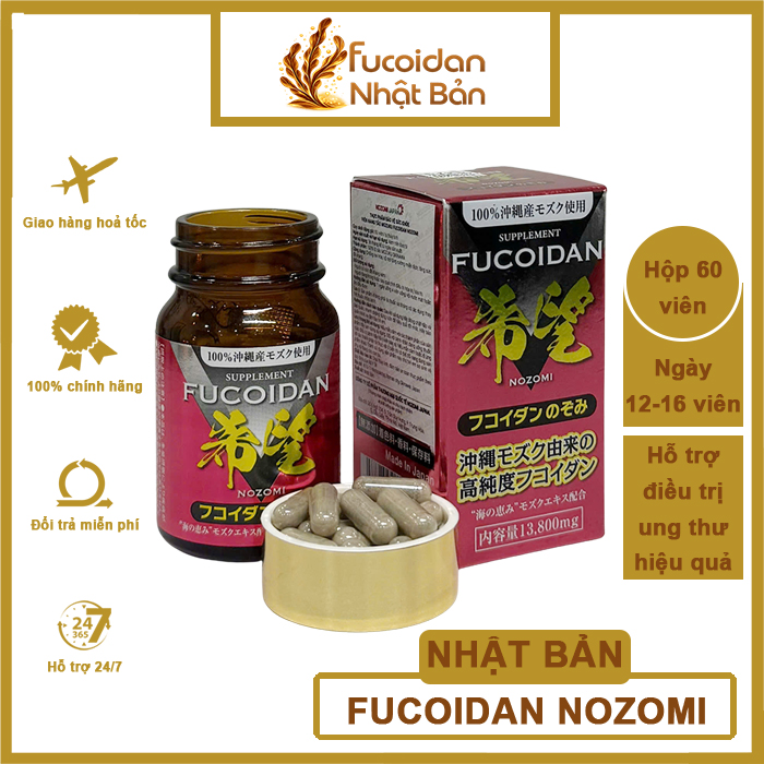 Fucoidan Nozomi Nhật Bản. Hộp 60 viên