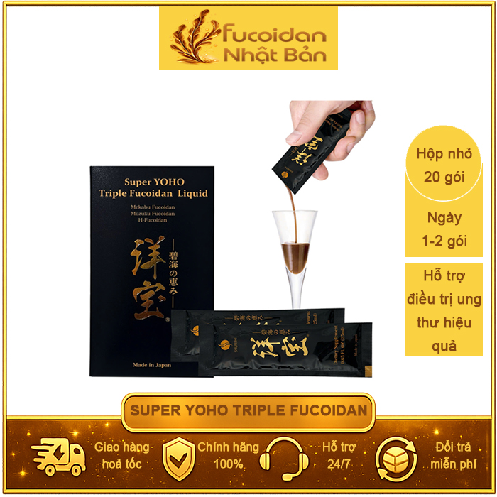 Super Yoho Triple Fucoidan Dạng Nước. Hộp nhỏ 20 gói