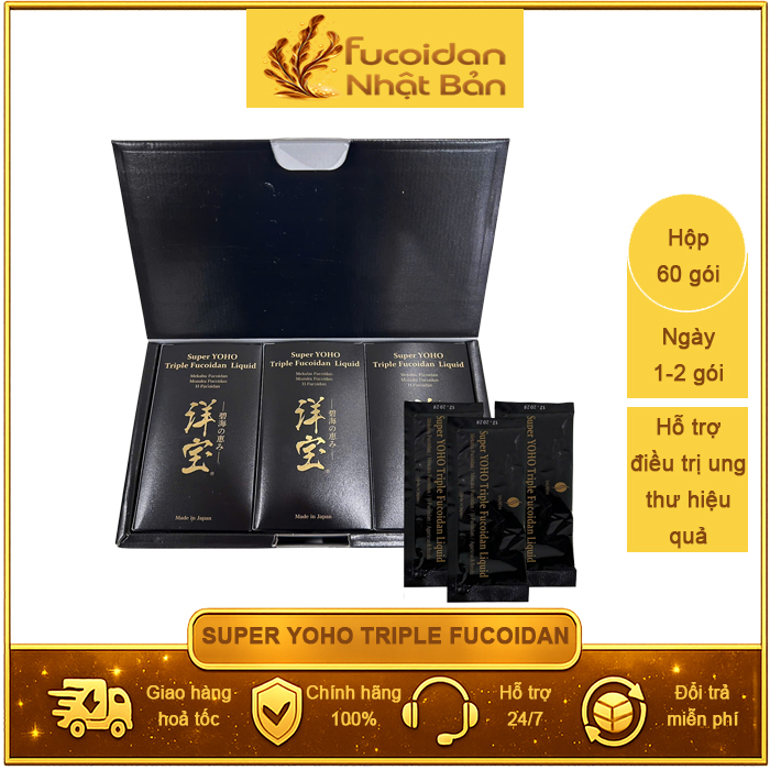 Super Yoho Triple Fucoidan Dạng Nước. Hộp 60 gói